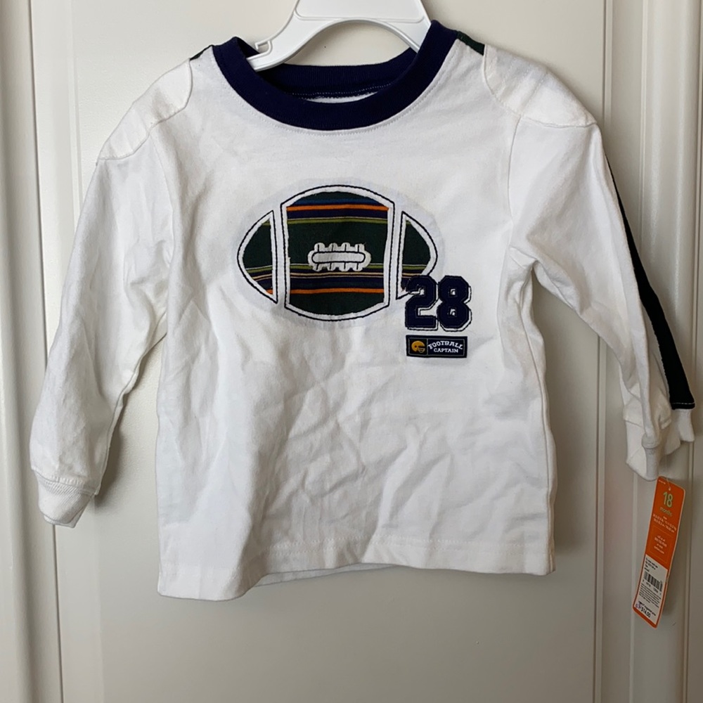 Carter’s NWT  long sleeve football shirt